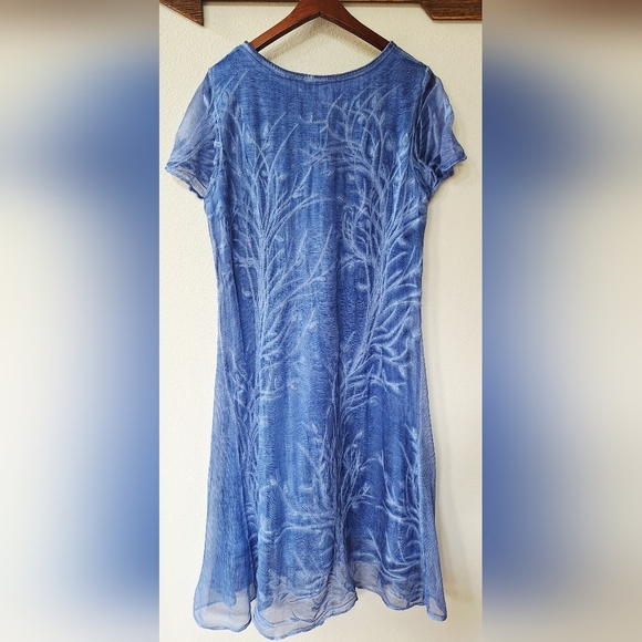 Soft Surroundings Womens Knee-length 100% Silk Embroidered Dress Size M - Picture 1 of 9